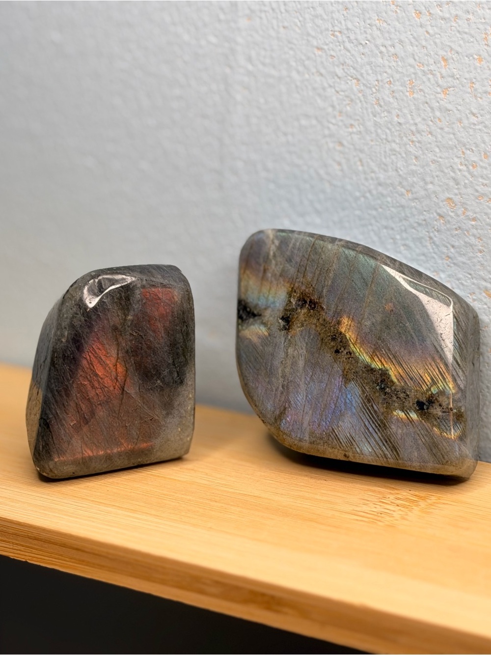 #001 Polished Labradorite Display Stones - Iridescent Blue & Gold Sheen